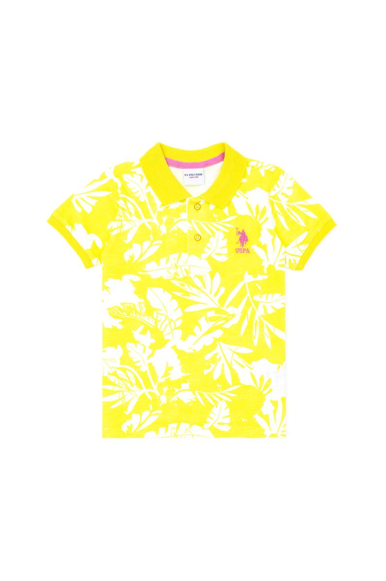 Erkek Çocuk Neon Sarı Polo Yaka Tişört