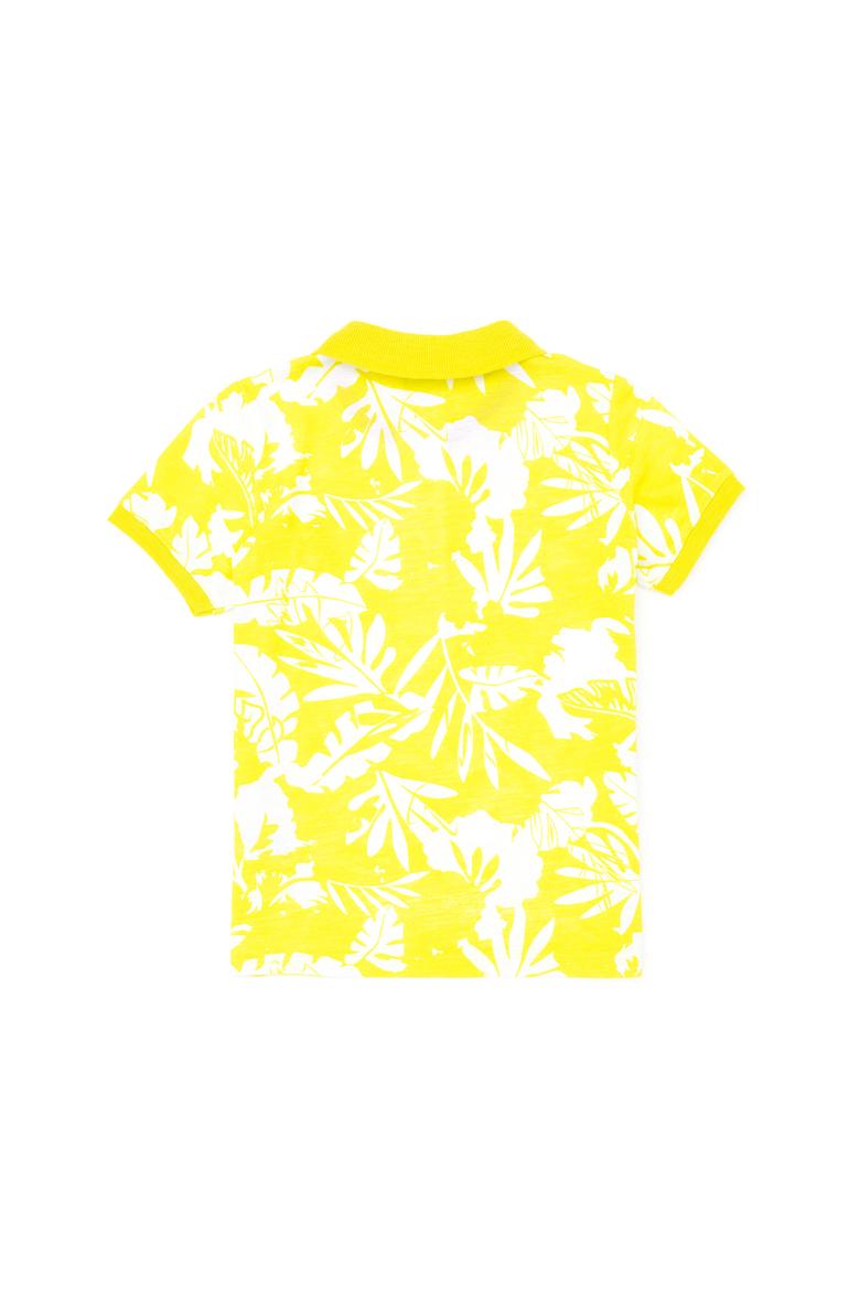 Erkek Çocuk Neon Sarı Polo Yaka Tişört - 50263538013