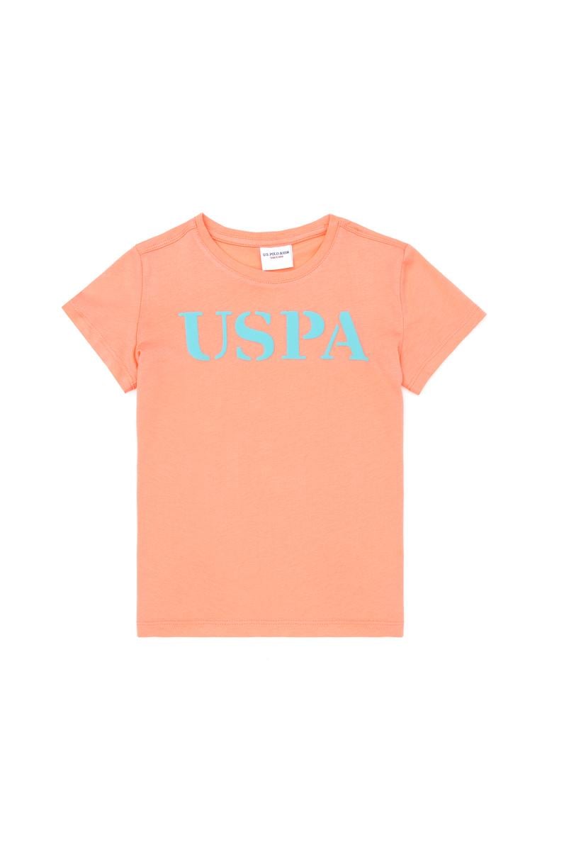 Çocuk Somon Basic Bisiklet Yaka Tişört