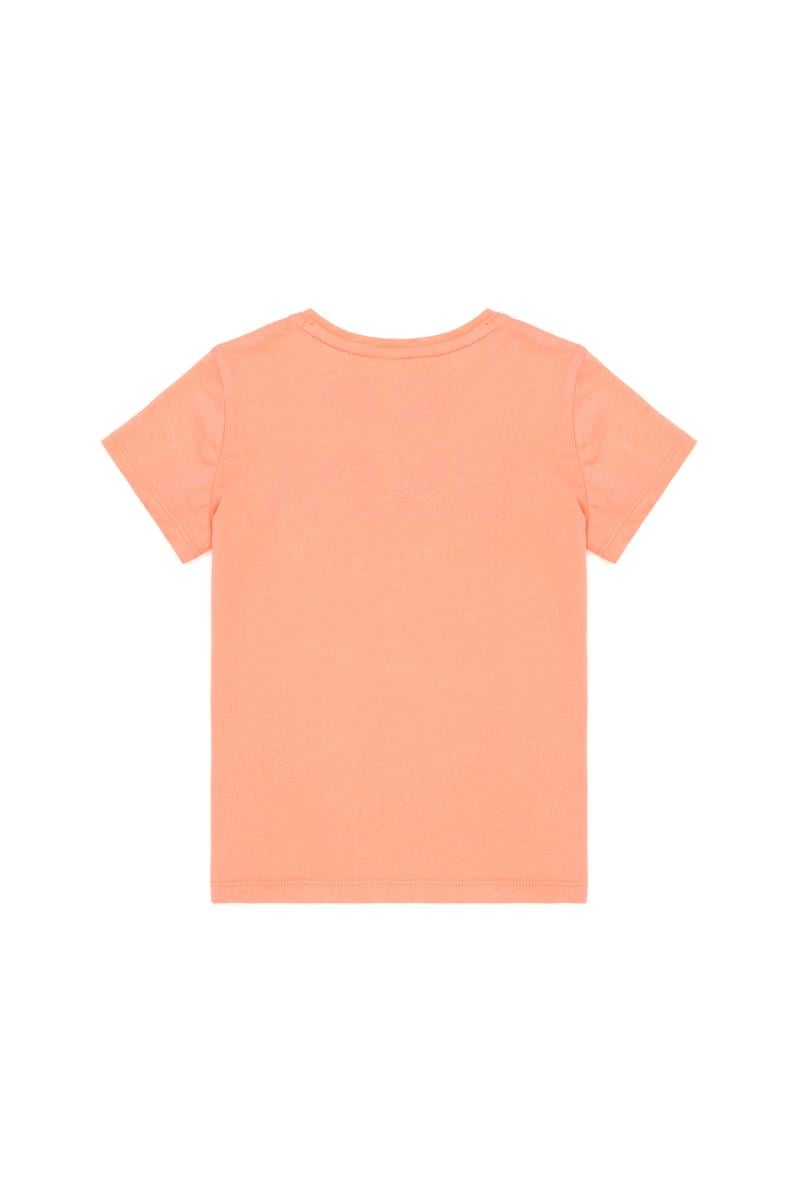 Çocuk Somon Basic Bisiklet Yaka Tişört