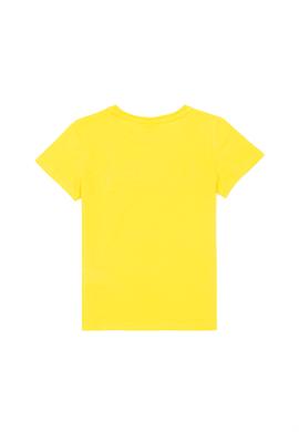 Çocuk Sarı Basic Bisiklet Yaka Tişört - 50263028122