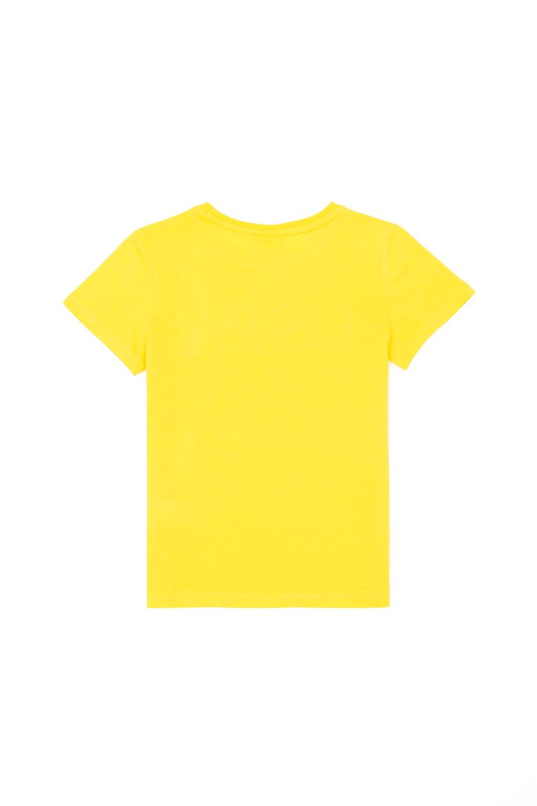Çocuk Sarı Basic Bisiklet Yaka Tişört - 50263028122