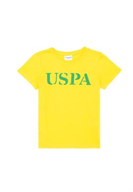 Çocuk Sarı Basic Bisiklet Yaka Tişört - 50263028122