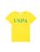 Çocuk Sarı Basic Bisiklet Yaka Tişört