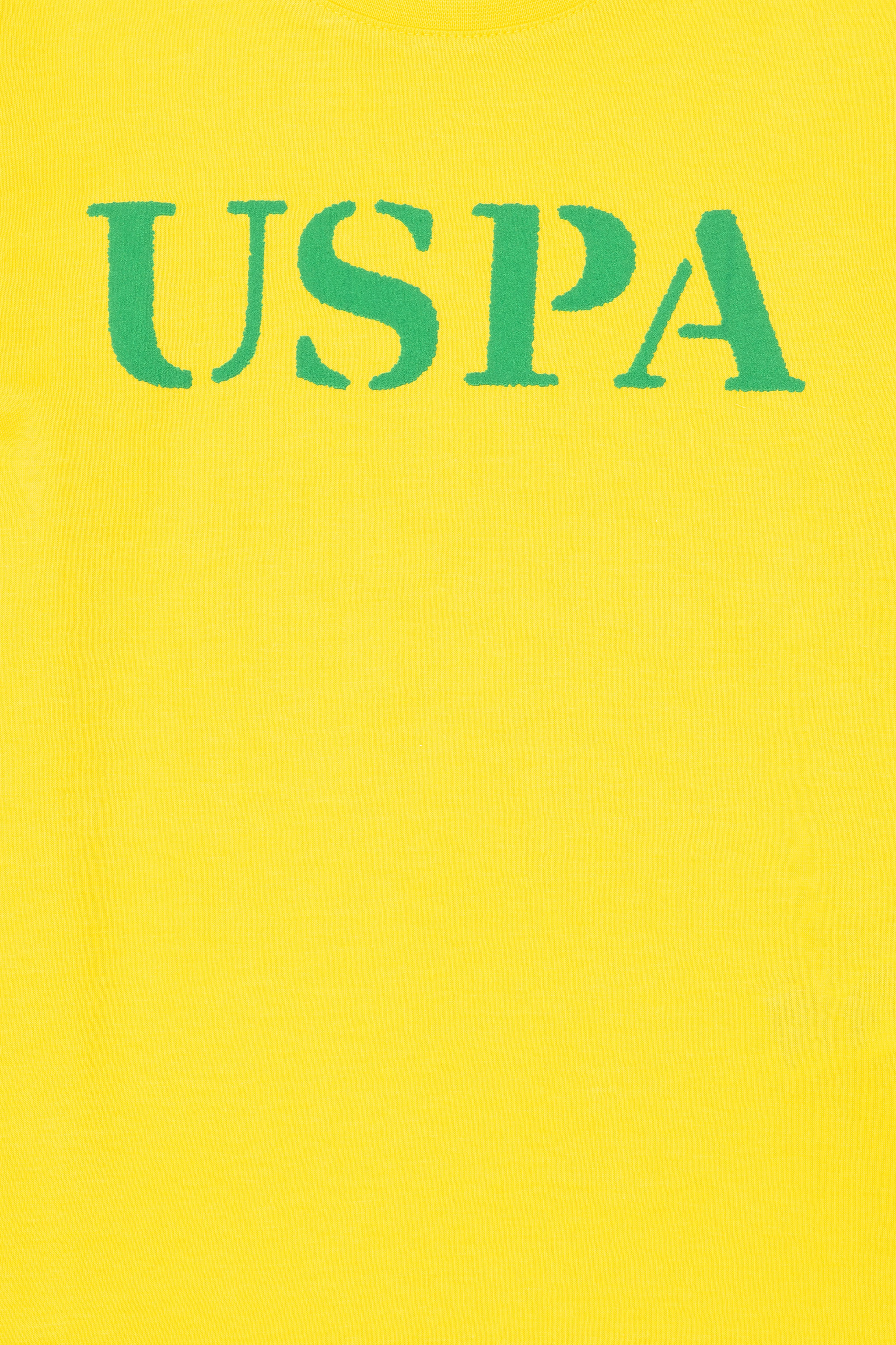 Çocuk Sarı Basic Bisiklet Yaka Tişört - Image 3