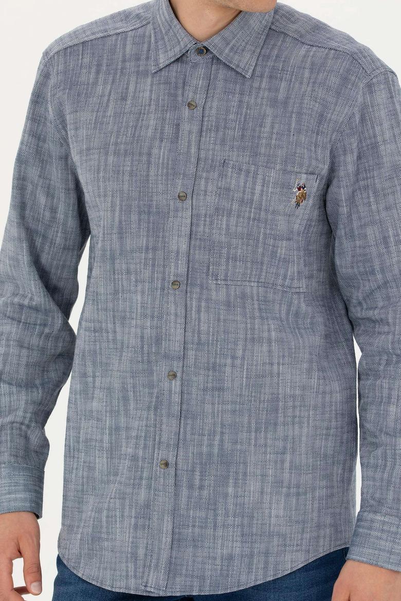 Erkek Lacivert Uzun Kollu Gömlek - 50272701010