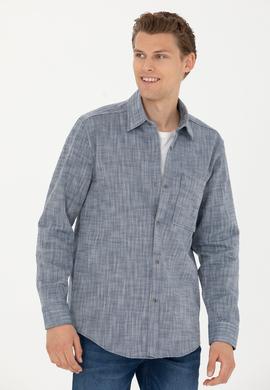 Erkek Lacivert Uzun Kollu Gömlek - 50272701010