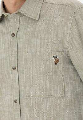 Erkek Haki Uzun Kollu Gömlek - 50272701005