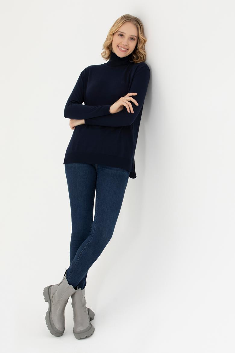 Kadın Lacivert Basic Kazak - 50269012013