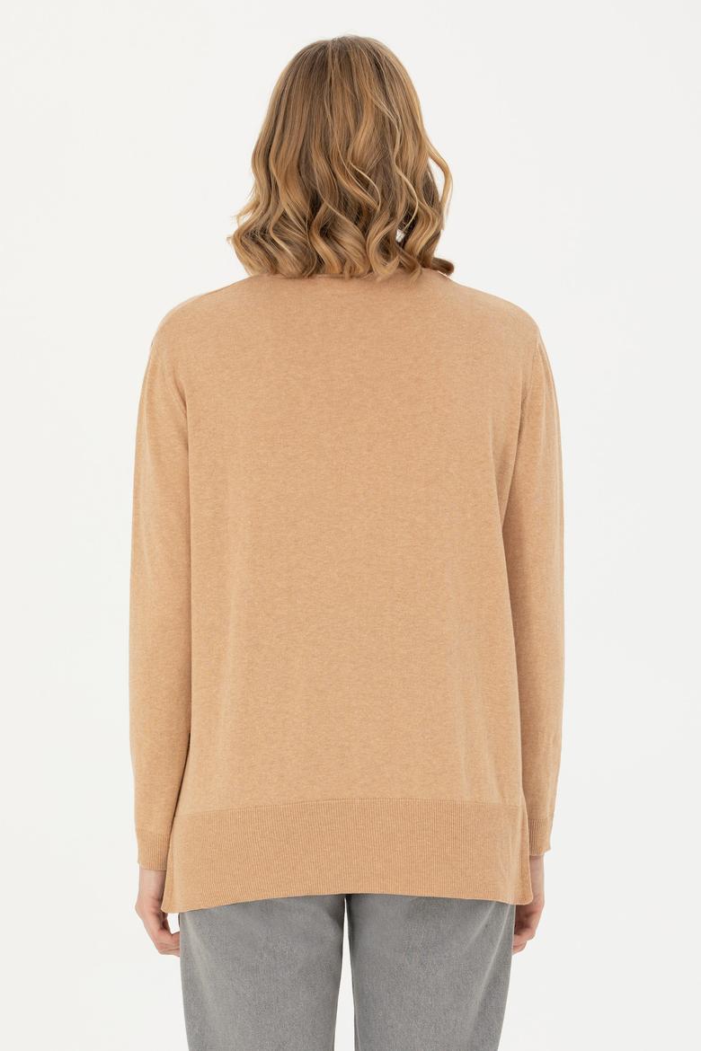 Kadın Kum Melanj Basic Kazak - 50269012054