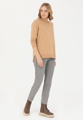 Kadın Kum Melanj Basic Kazak - 50269012054