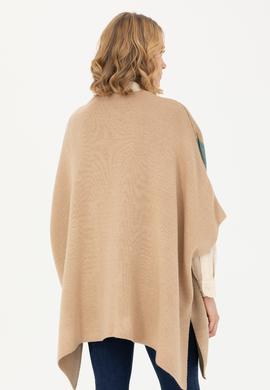 Kadın Kum Triko Panço - 50270458010