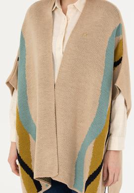 Kadın Kum Triko Panço - 50270458010