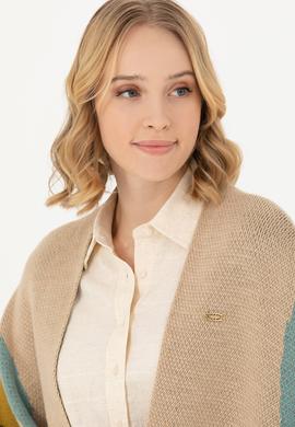 Kadın Kum Triko Panço - 50270458010