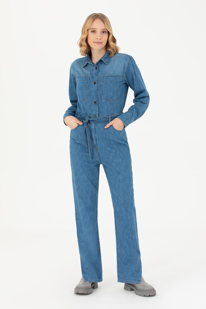 Kadın Mavi Jean Tulum