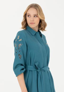 Kadın Petrol Dokuma Elbise - 50271167020