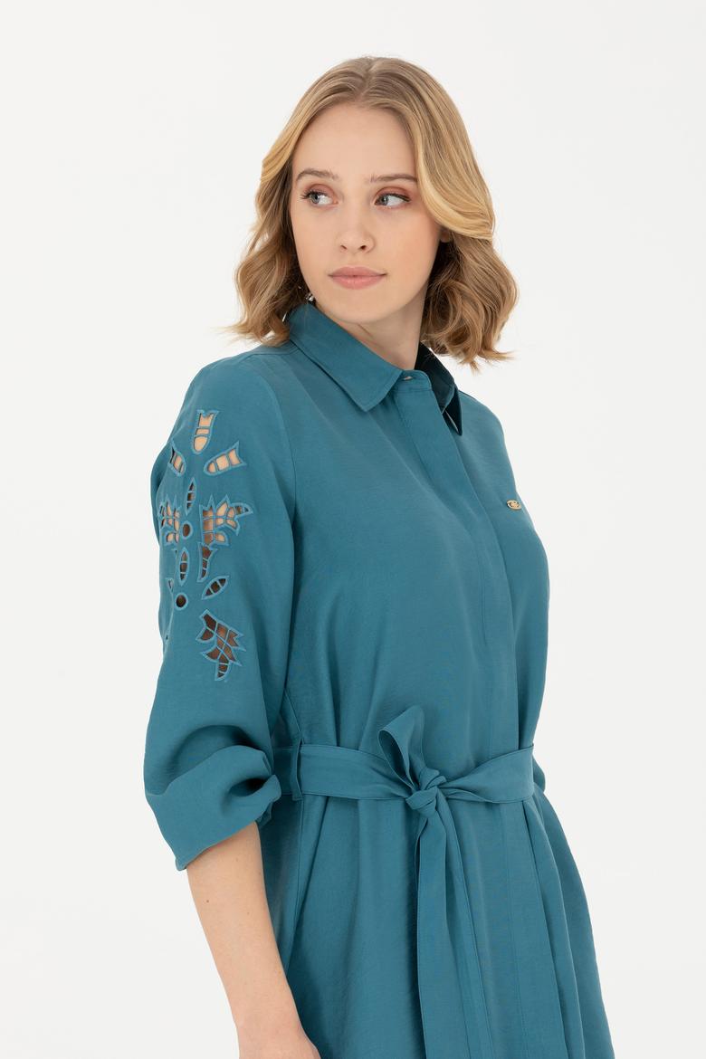 Kadın Petrol Dokuma Elbise - 50271167020