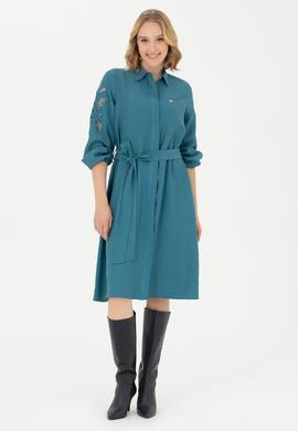 Kadın Petrol Dokuma Elbise - 50271167020