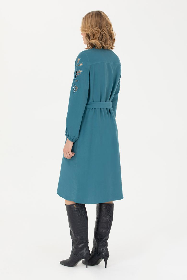 Kadın Petrol Dokuma Elbise - 50271167020