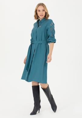 Kadın Petrol Dokuma Elbise - 50271167020