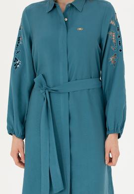 Kadın Petrol Dokuma Elbise - 50271167020