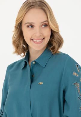 Kadın Petrol Dokuma Elbise - 50271167020