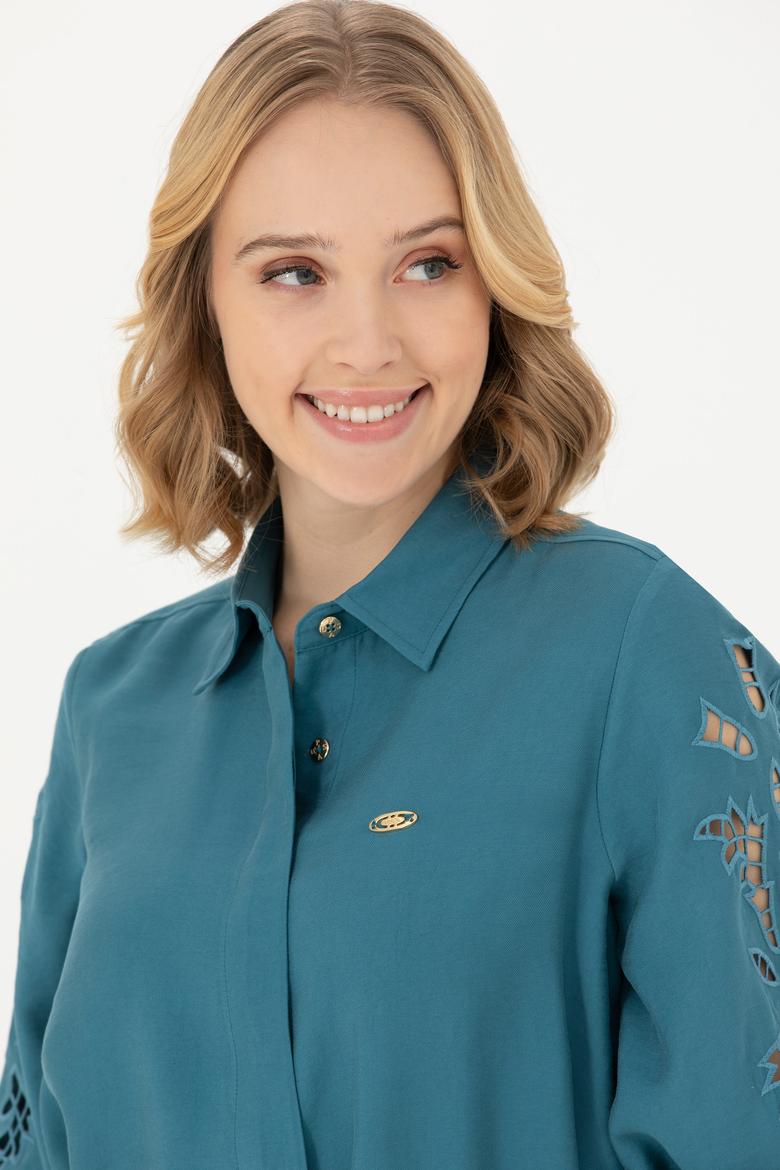 Kadın Petrol Dokuma Elbise - 50271167020