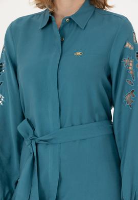 Kadın Petrol Dokuma Elbise - 50271167020