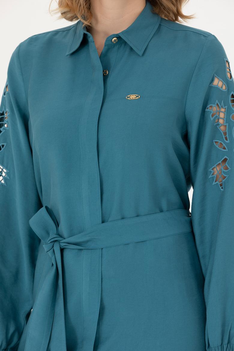 Kadın Petrol Dokuma Elbise - 50271167020