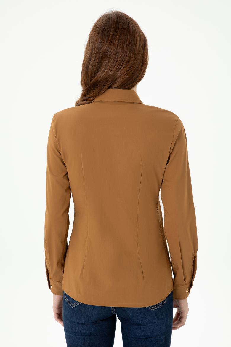 Kadın Coconut Uzun Kollu Basic Gömlek - 50271264035