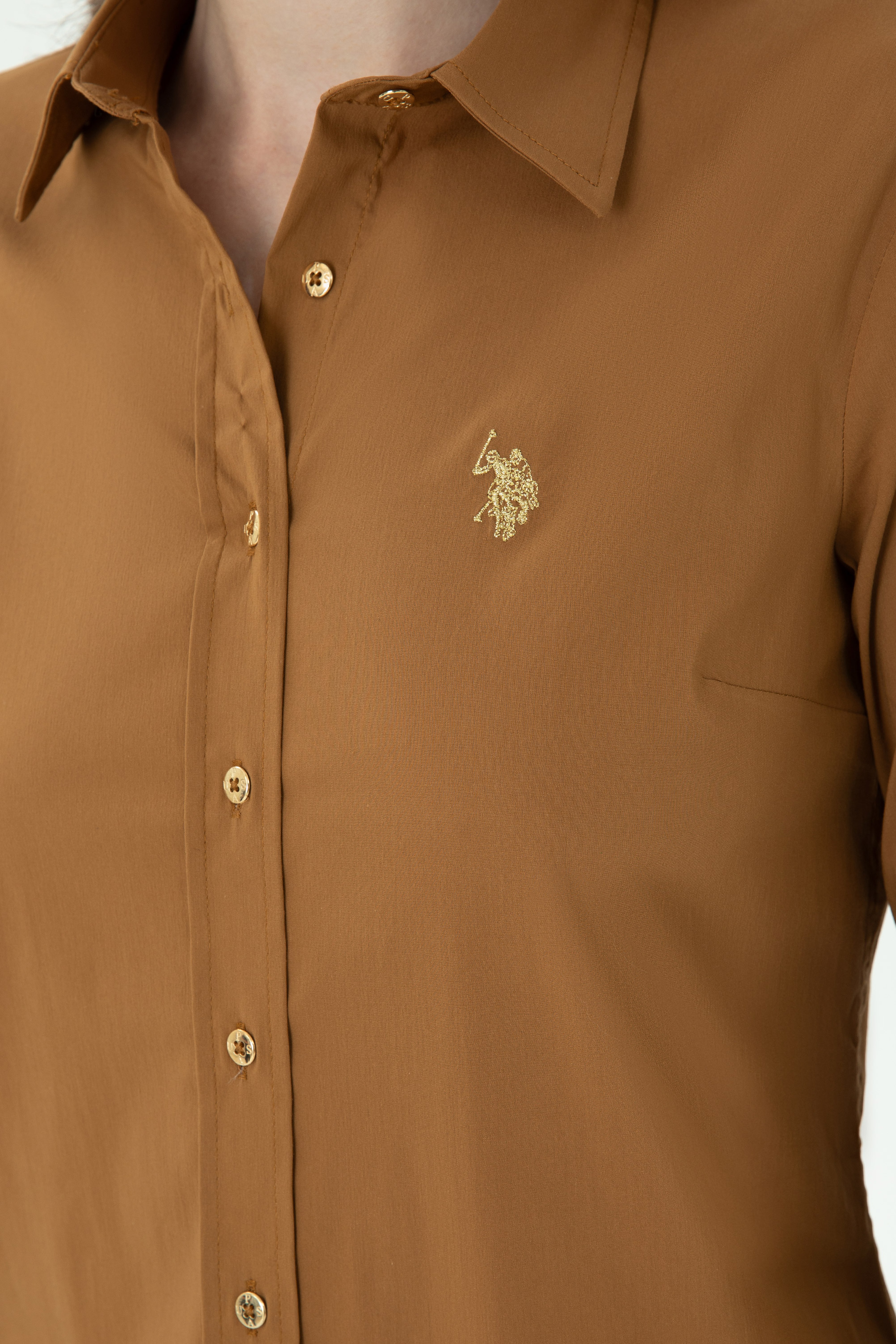 Kadın Coconut Uzun Kollu Basic Gömlek - Image 7
