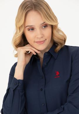 Kadın Lacivert Uzun Kollu Basic Gömlek - 50271267019