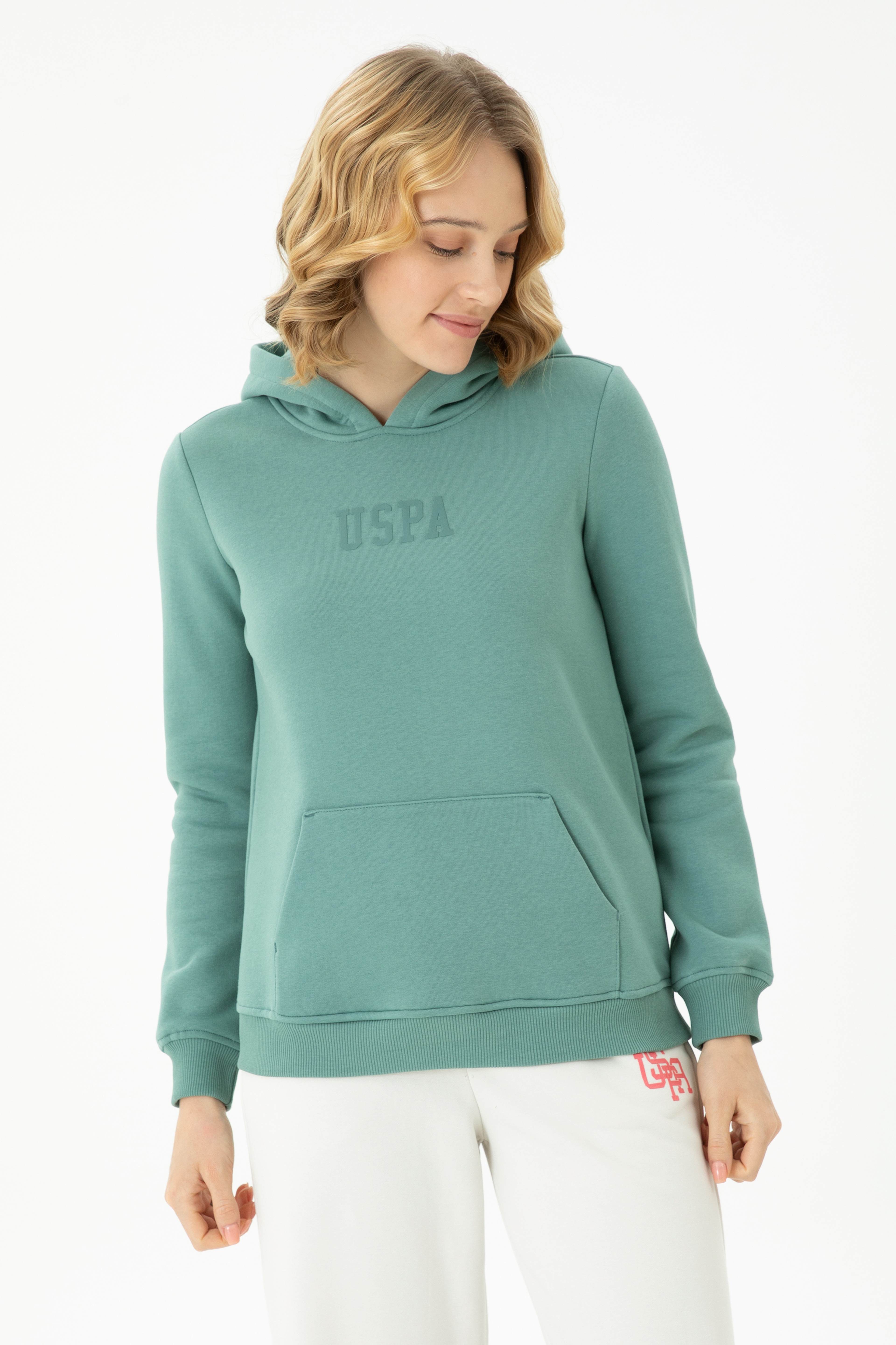 Kadın Mint Basic Sweatshirt - Image 4