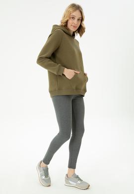 Kadın Haki Basic Sweatshirt - 50271557044