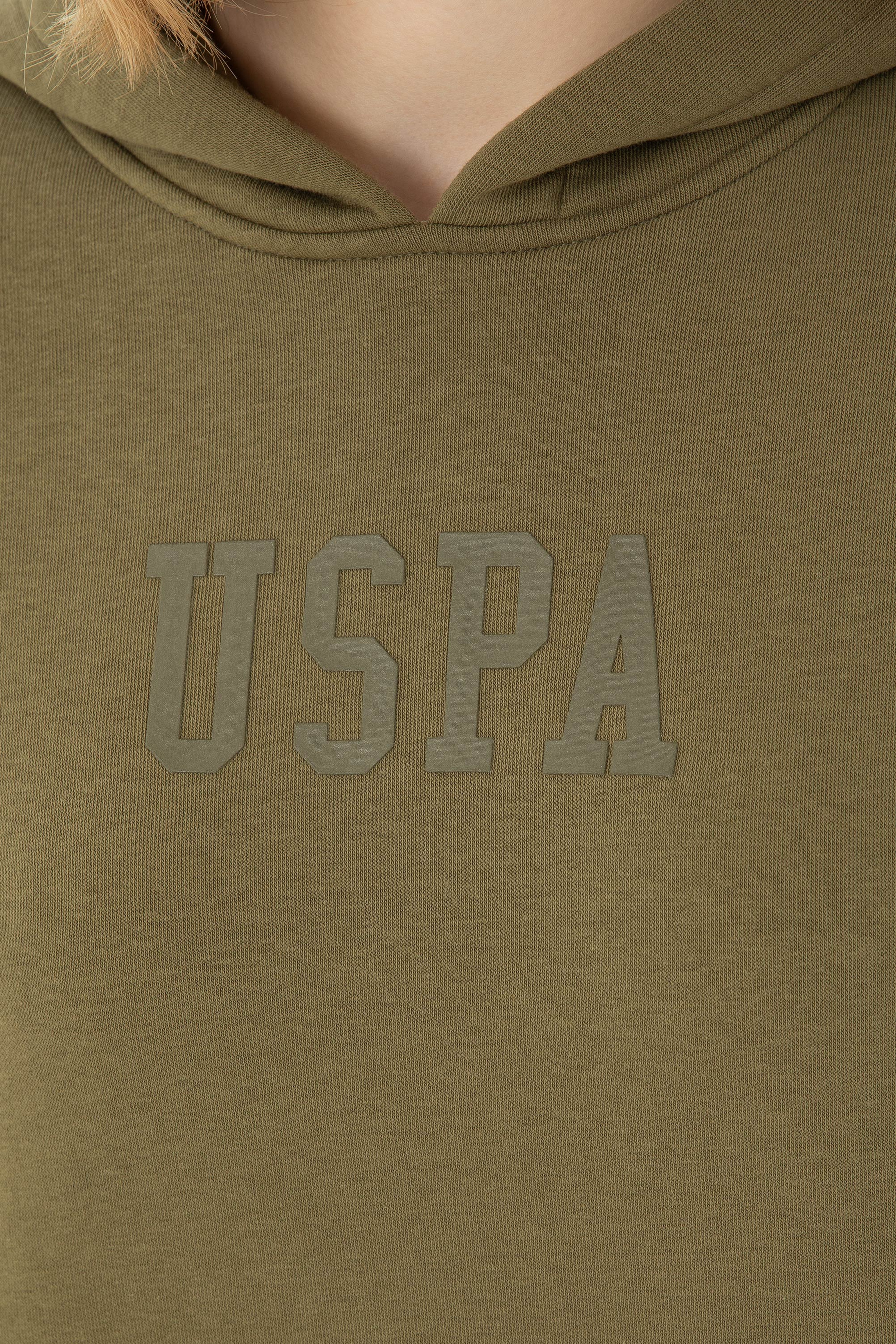 Kadın Haki Basic Sweatshirt - Image 7