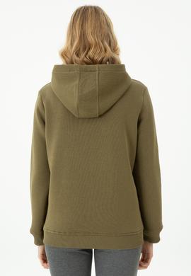 Kadın Haki Basic Sweatshirt - 50271557044