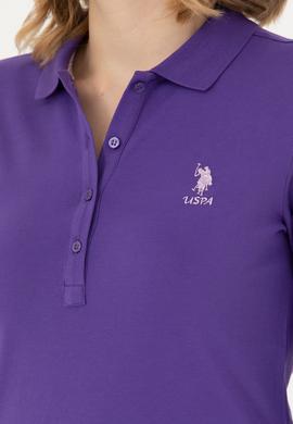 Kadın Mor Basic Polo Yaka Sweatshirt - 50271573094