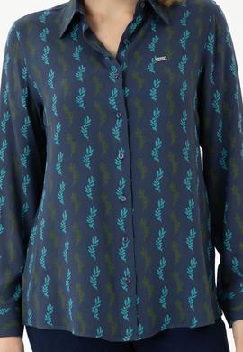 Kadın Lacivert Uzun Kollu Gömlek - 50272032011