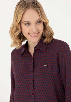 Kadın Kırmızı Uzun Kollu Gömlek - 50272150011