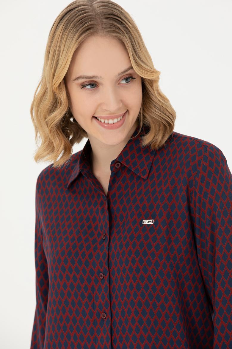 Kadın Kırmızı Uzun Kollu Gömlek - 50272150011