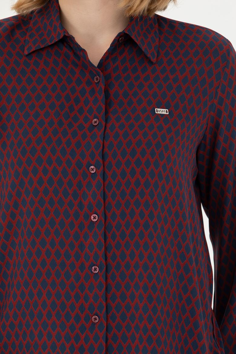 Kadın Kırmızı Uzun Kollu Gömlek - 50272150011