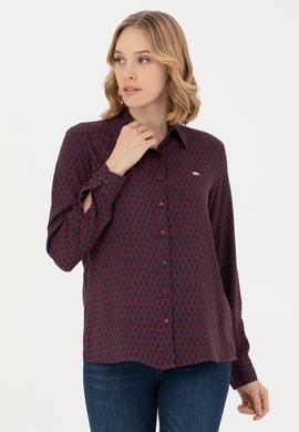 Kadın Kırmızı Uzun Kollu Gömlek - 50272150011