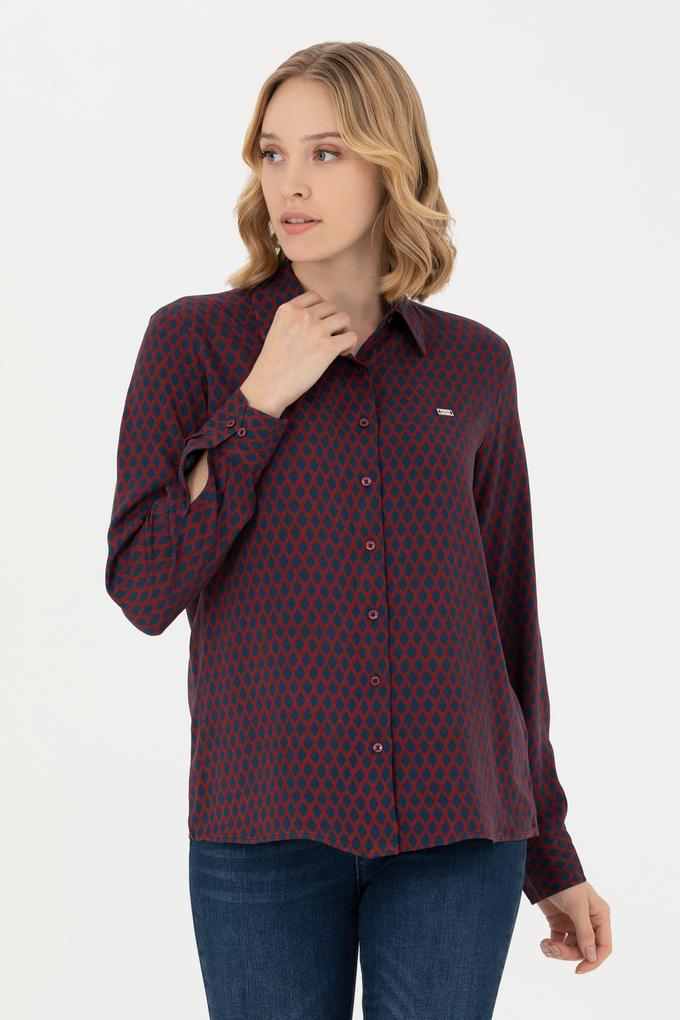 Kadın Kırmızı Uzun Kollu Gömlek