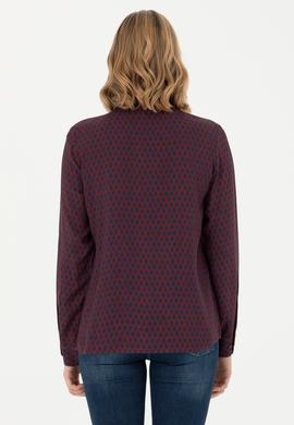 Kadın Kırmızı Uzun Kollu Gömlek - 50272150011