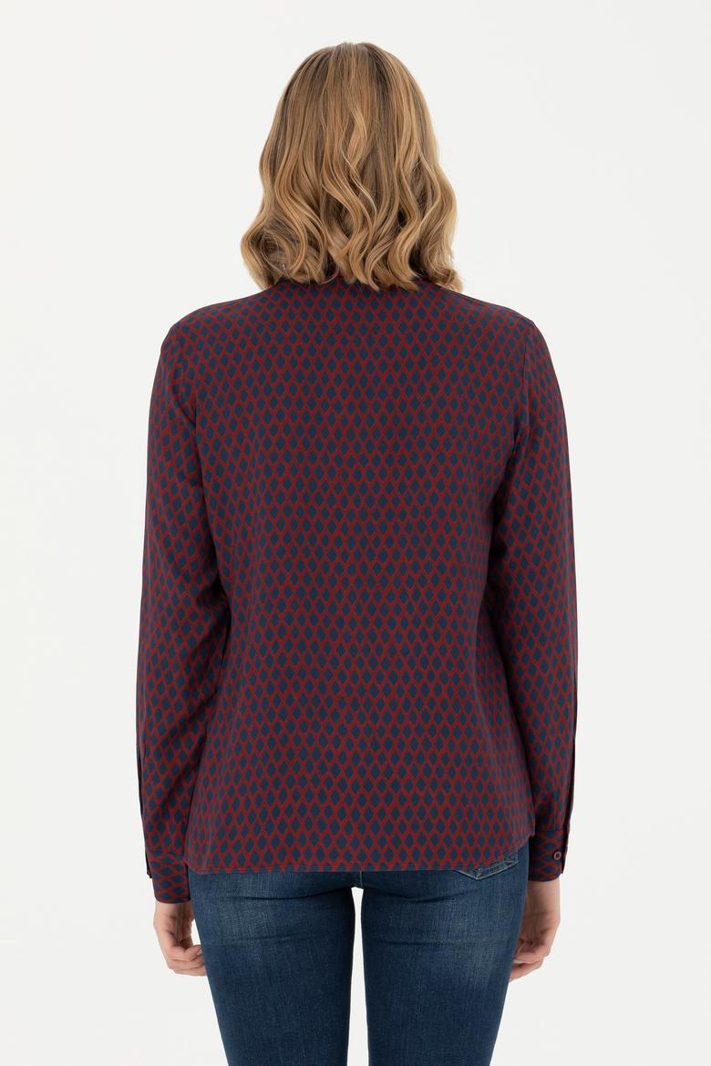 Kadın Kırmızı Uzun Kollu Gömlek - 50272150011