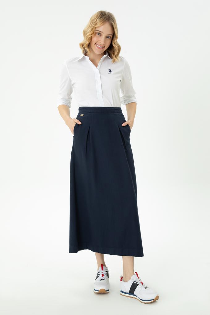 Kadın Lacivert Dokuma Etek