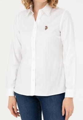 Kadın Beyaz Uzun Kollu Basic Gömlek - 50276496003