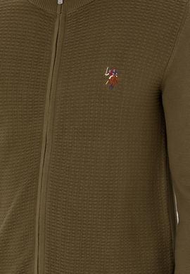 Erkek Haki Basic Triko Hırka - 50268938083