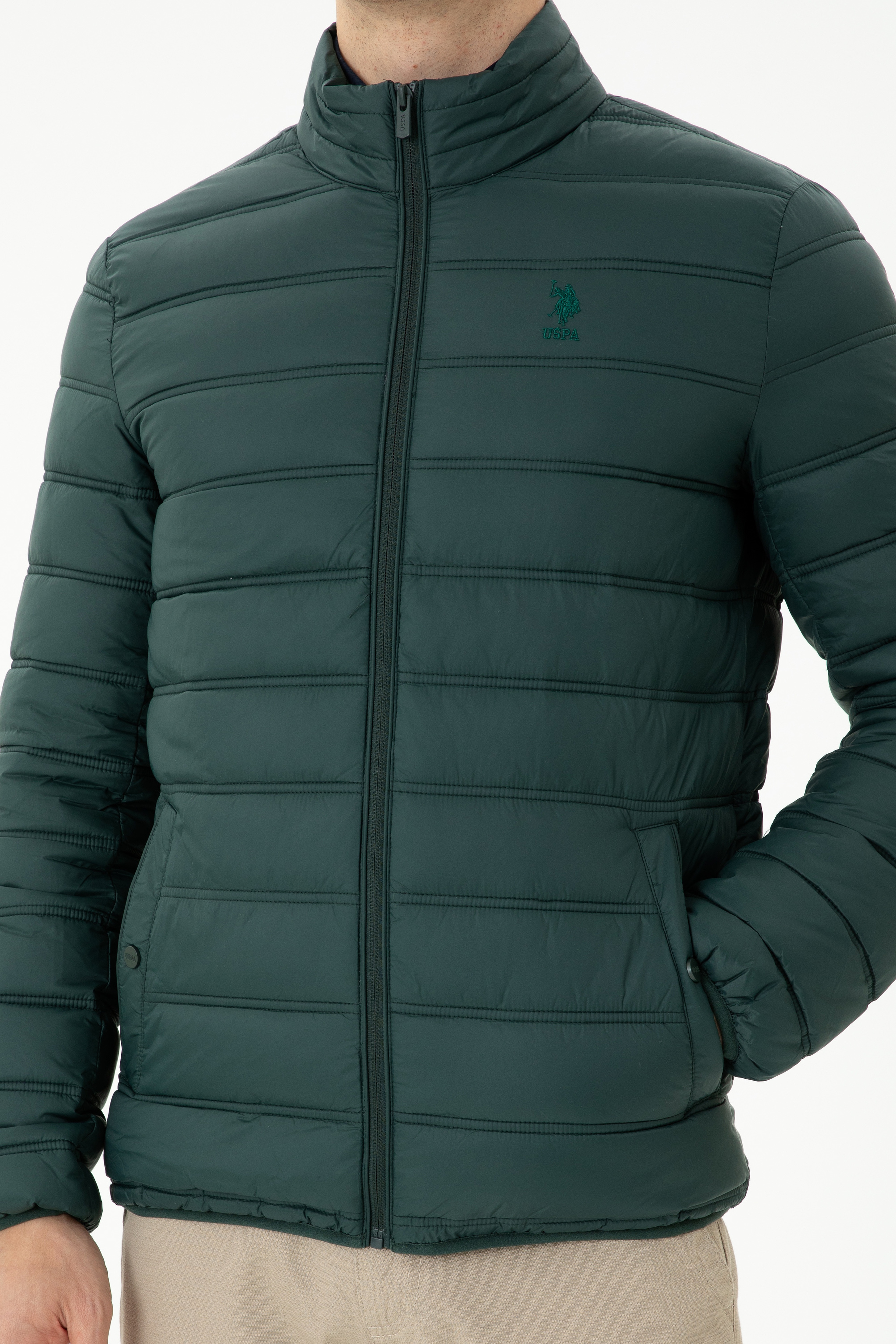 Erkek Koyu Yeşil Mont - Image 6