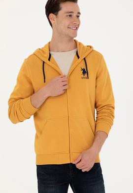 Erkek Hardal Örme Hırka - 50269401115